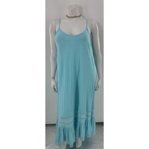 NWT Torrid Swim Turquoise Slub Maxi Dress Size 1. 1x 14/16